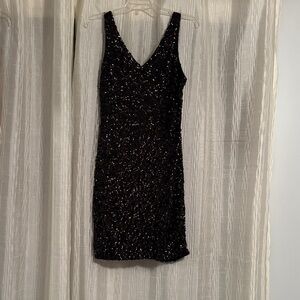 Elegant Black Sequin Dress